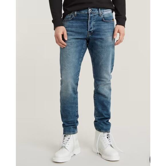 G-Star Other - G Star Raw 3301 Tapered Jeans Straight Leg Vintage Wash Mens Size 30x32